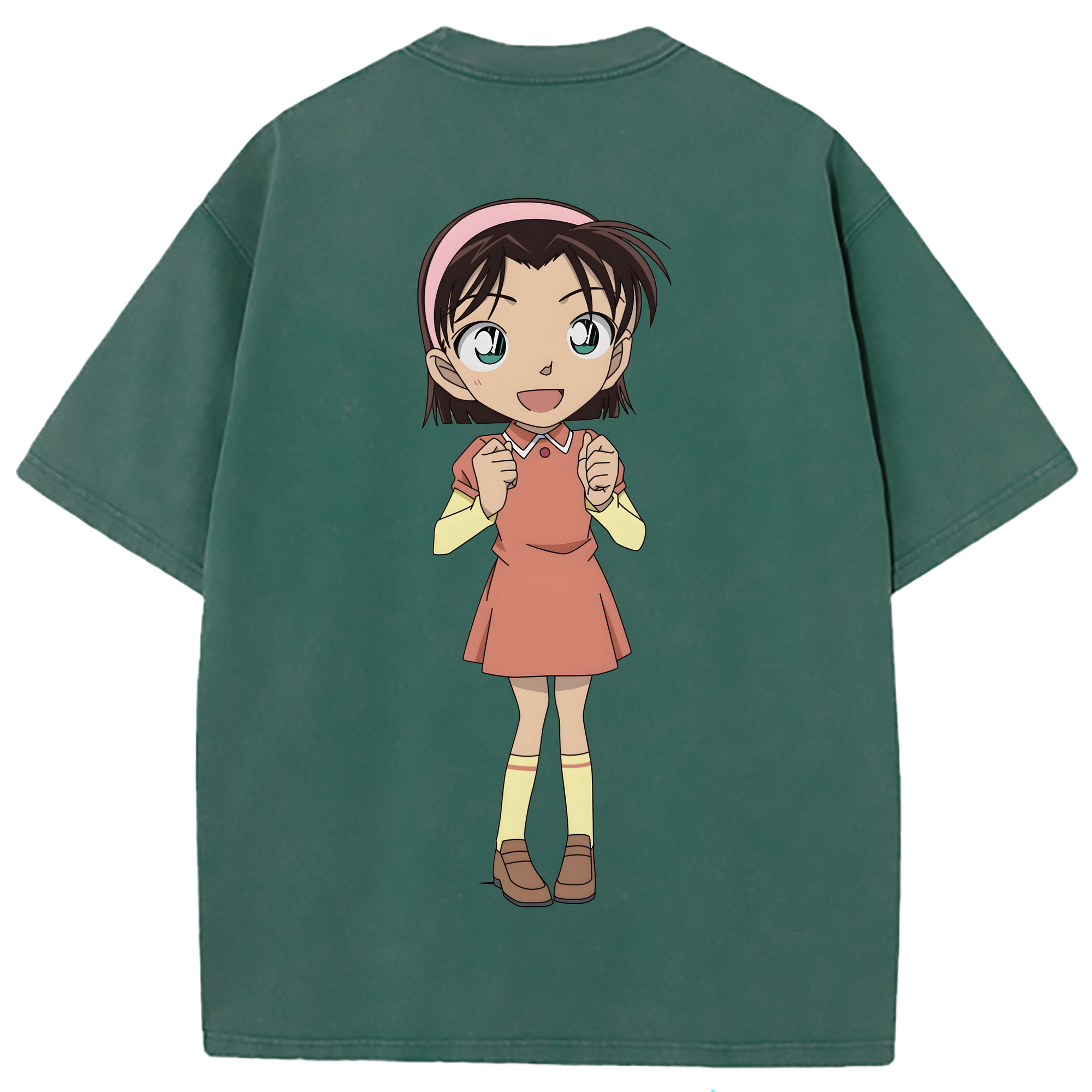 （画像用） 名探偵コナン 吉田 歩美 よしだ あゆみ Detective Conan my Yeager 綿100% ヴィンテージ風 半袖Tシャツ（背面プリント）